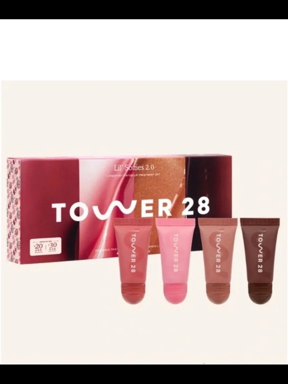 Tower 28 Lip & Cheek Tint Set - Pink, Coral, Mauve-Brown, Deep Brown